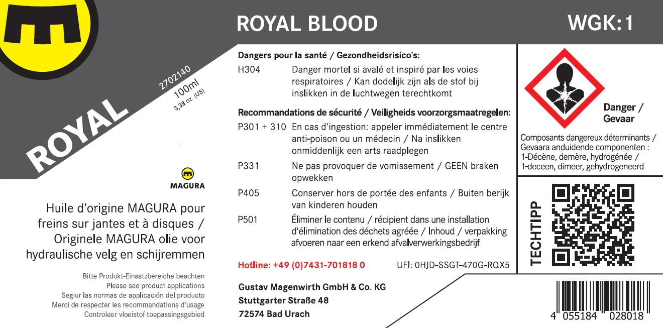 Mineralny płyn hamulcowy MAGURA ROYAL BLOOD (1L) - Image 2
