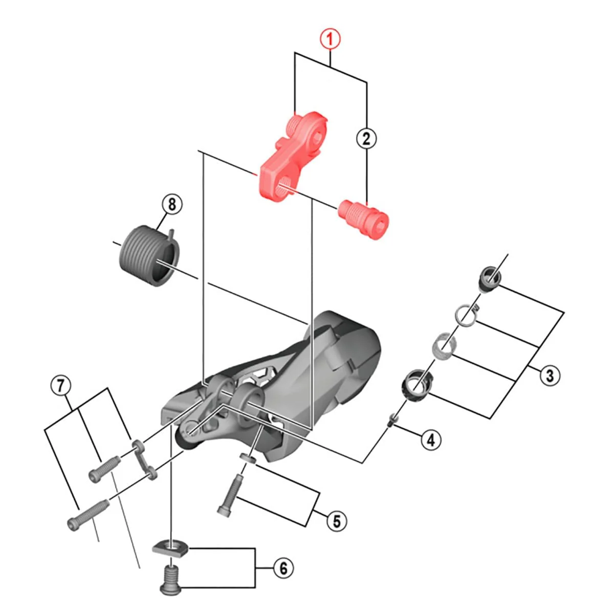 Moduł montażowy przerzutki tylnej SHIMANO ULTEGRA RD-R8000 #Y3E998020