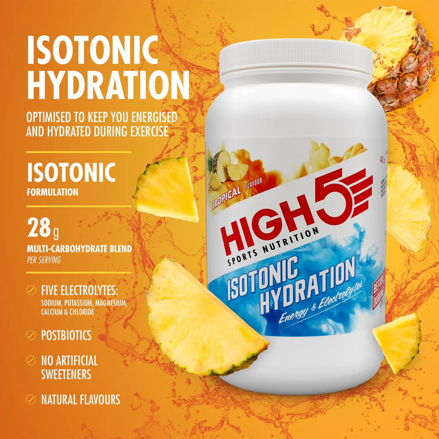 Napój energetyczny High5 ISOTONIC (1,23 kg) Tropical - Image 2