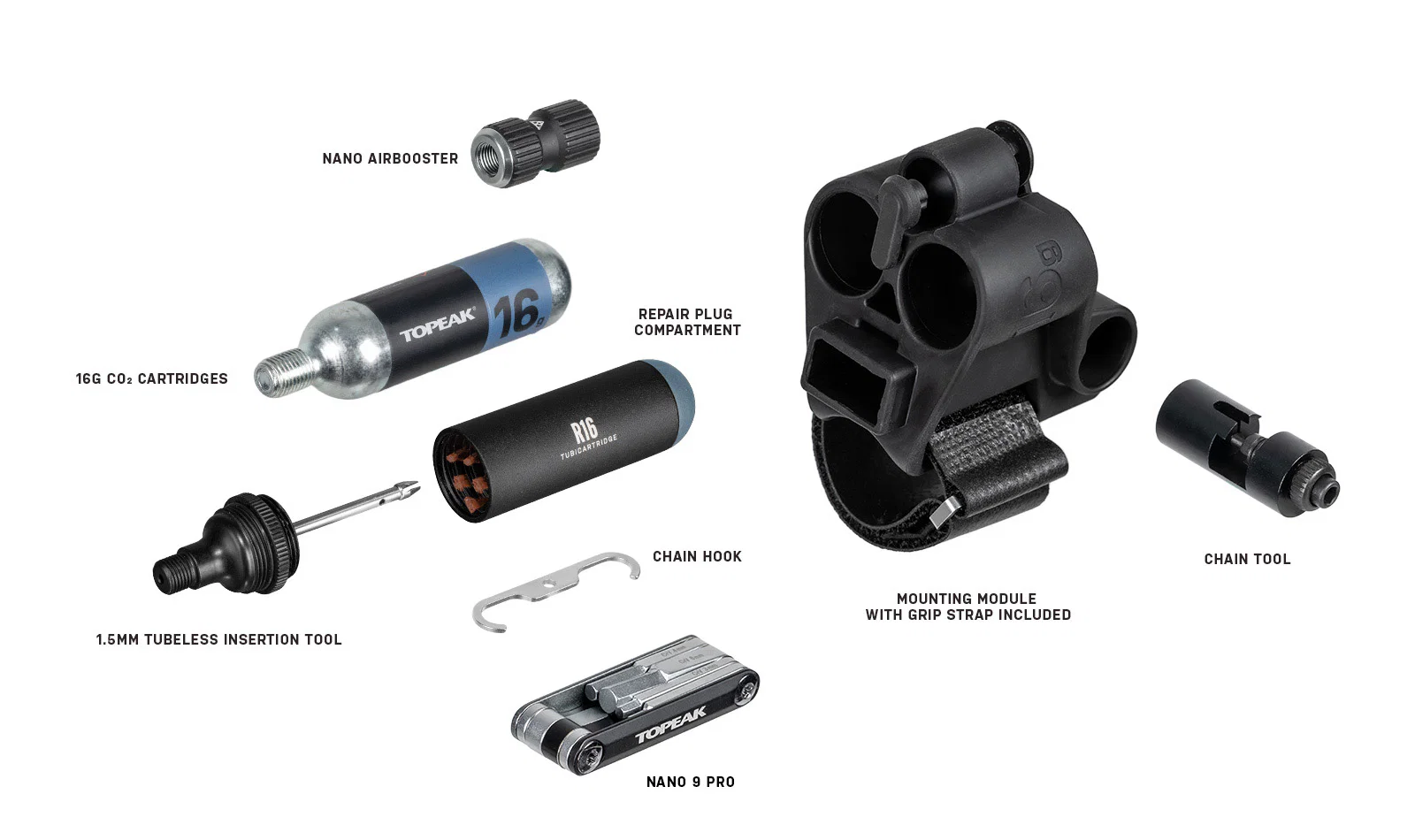 Narzędzia wielofunkcyjne Co2 TOPEAK TUBIMASTER RXT Pro - Image 3