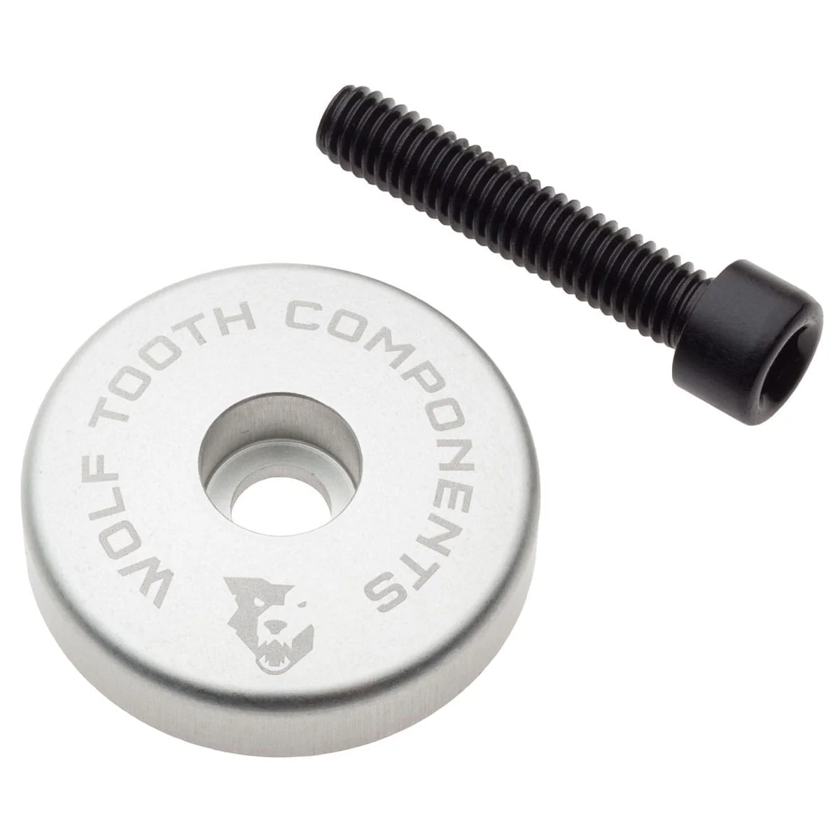 Nasadka na mostek WOLF TOOTH ze zintegrowanym dystansem 5 mm 1"1/8 srebrna