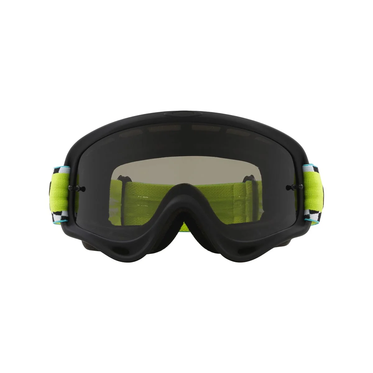 OAKLEY O Frame MX Teal Checks Dark Grey Goggle OO7029-83 - Image 2