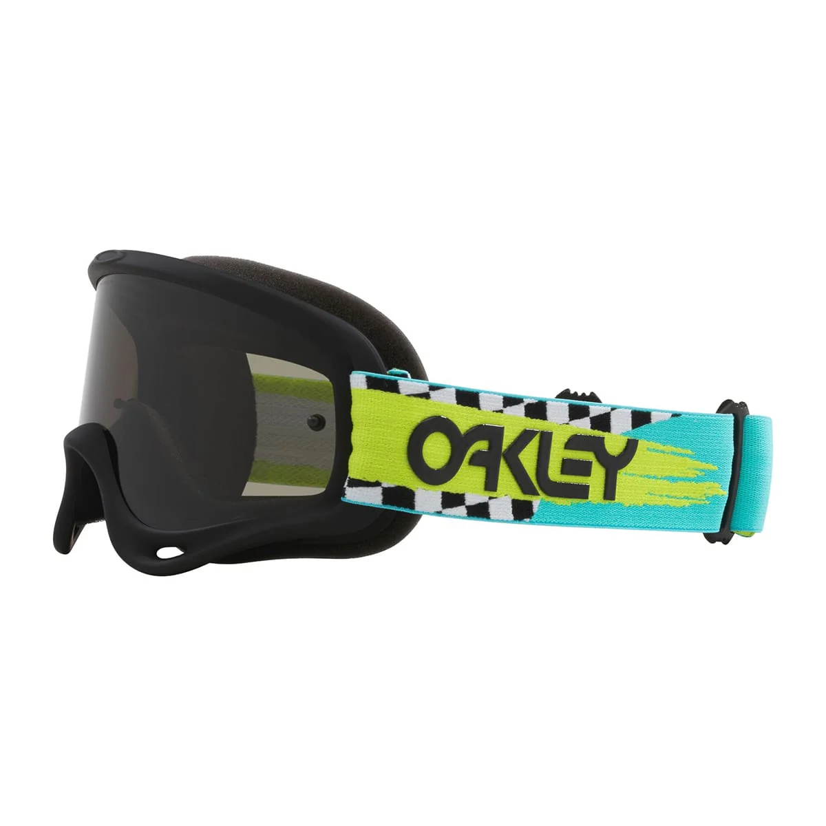 OAKLEY O Frame MX Teal Checks Dark Grey Goggle OO7029-83 - Image 3