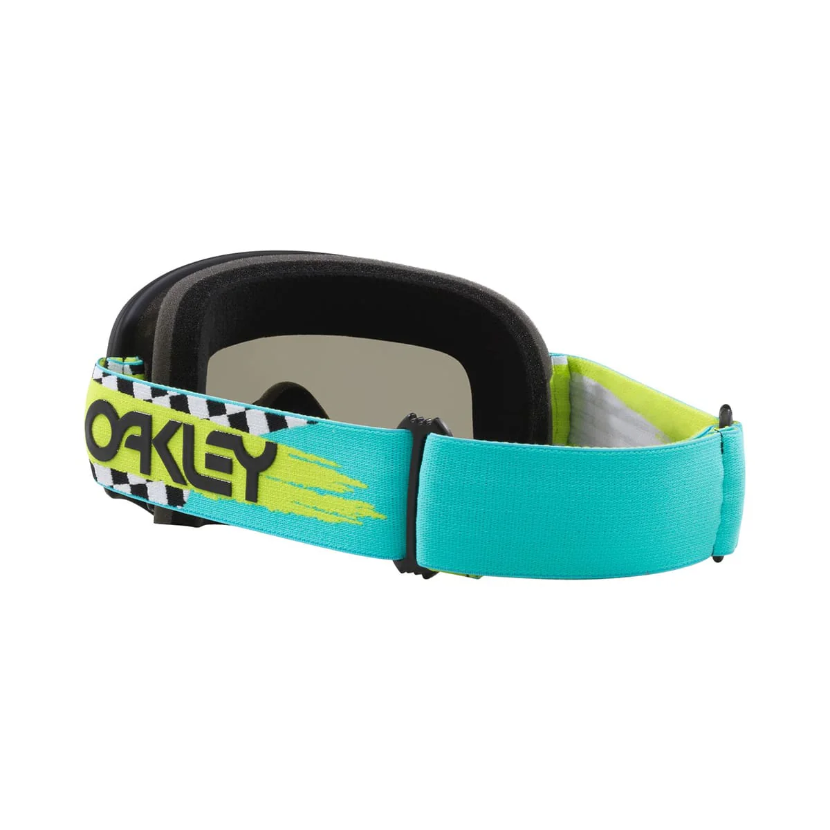 OAKLEY O Frame MX Teal Checks Dark Grey Goggle OO7029-83 - Image 4