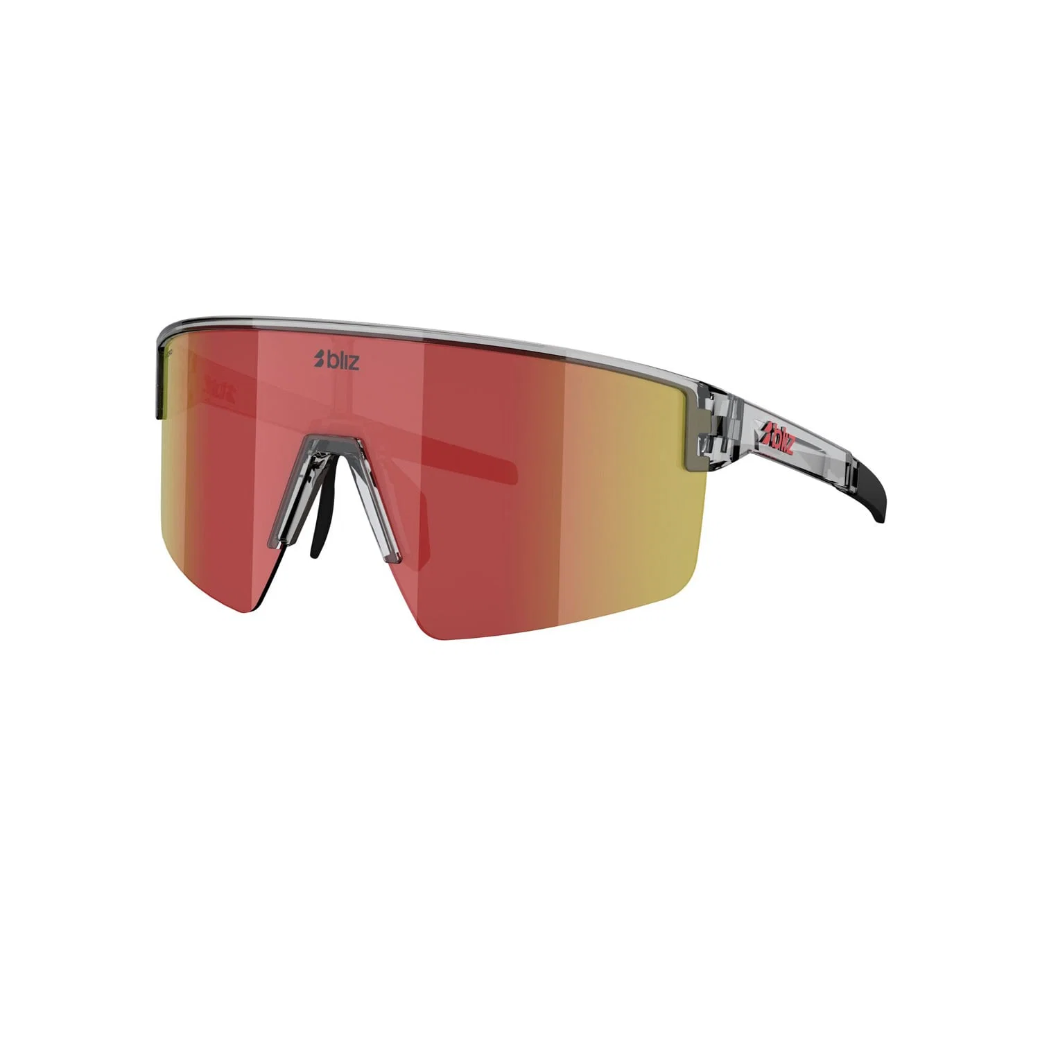 Okulary BLIZ P004 Transparent Grey Lens Red Multi - Image 3