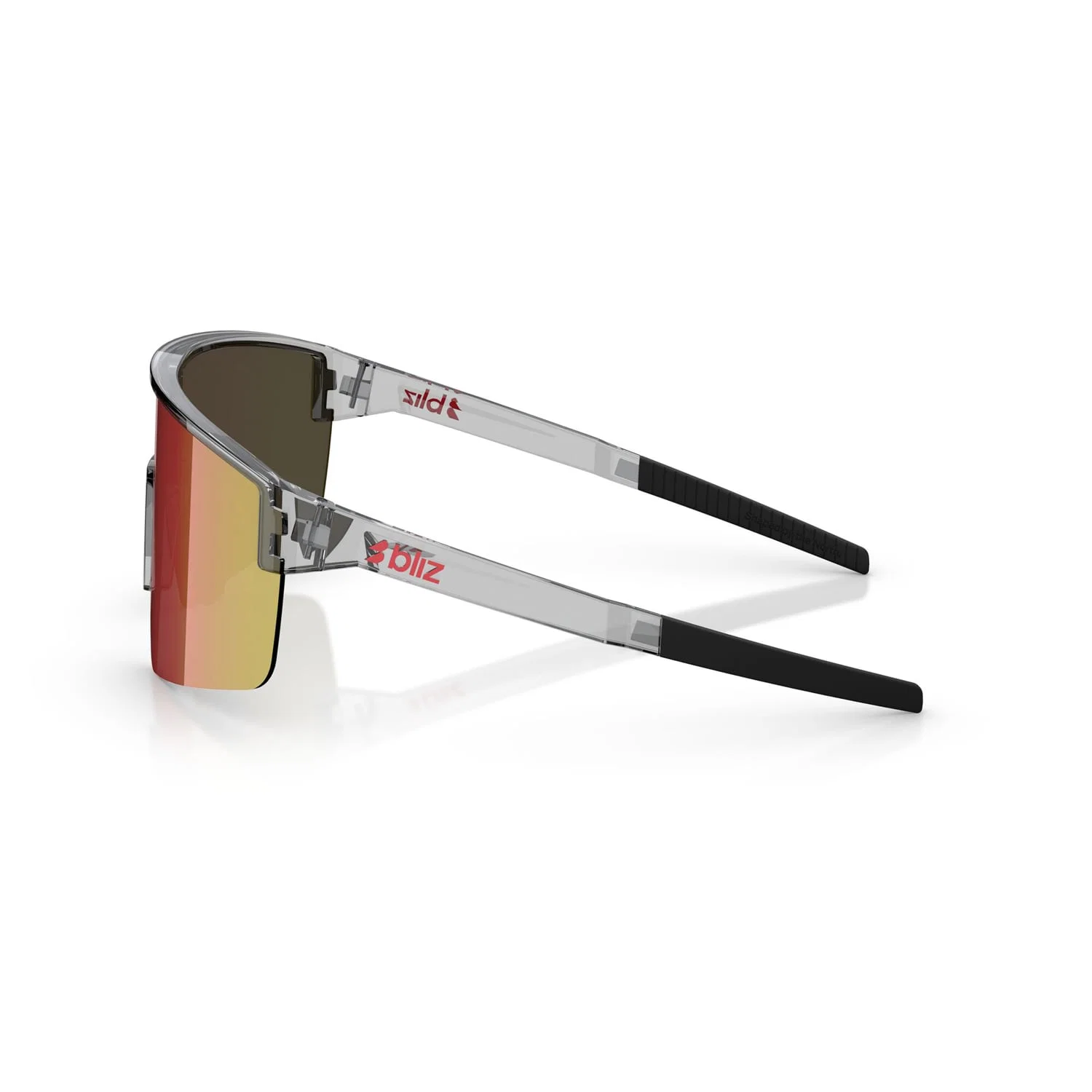 Okulary BLIZ P004 Transparent Grey Lens Red Multi - Image 7