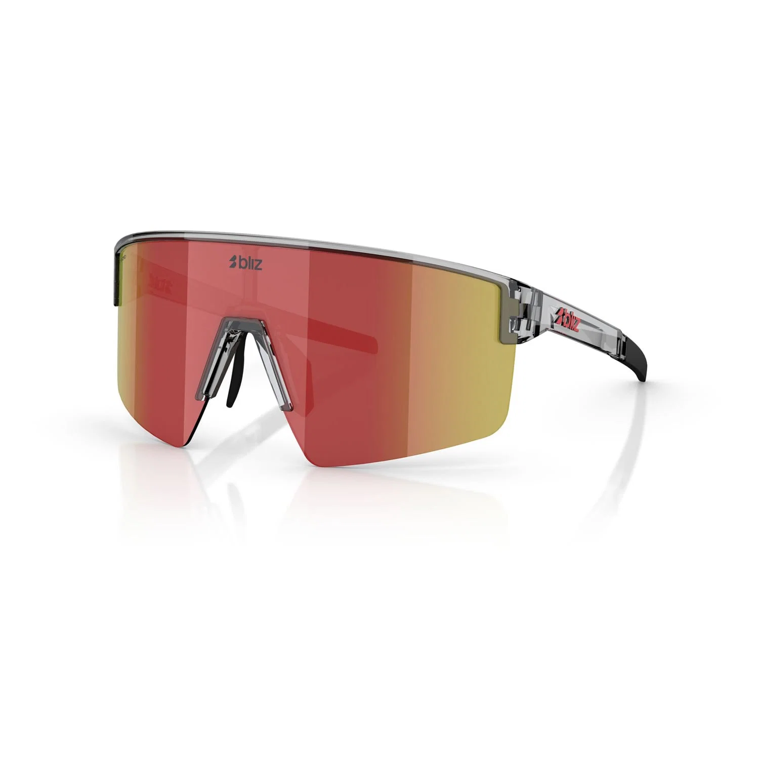 Okulary BLIZ P004 Transparent Grey Lens Red Multi - Image 8