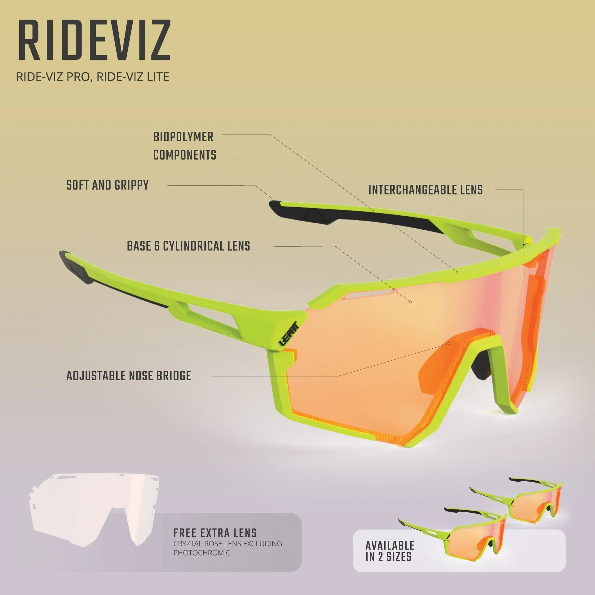 LEATT RIDEVIZ PRO LARGE Okulary bezbarwne Srebrne soczewki Iriz - Image 6