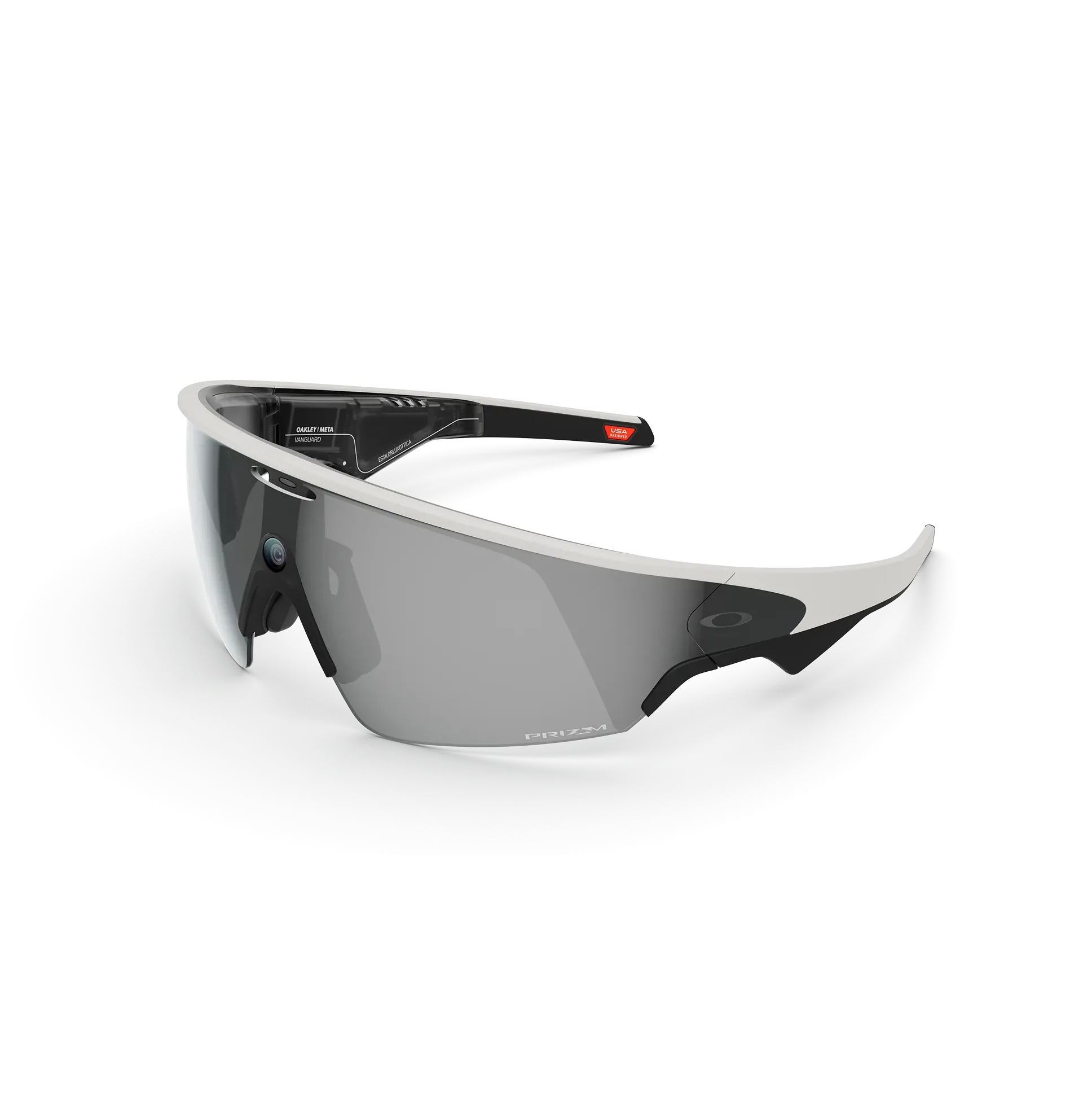 Okulary OAKLEY VANGUARD META czarno-białe z czarnymi soczewkami Prizm