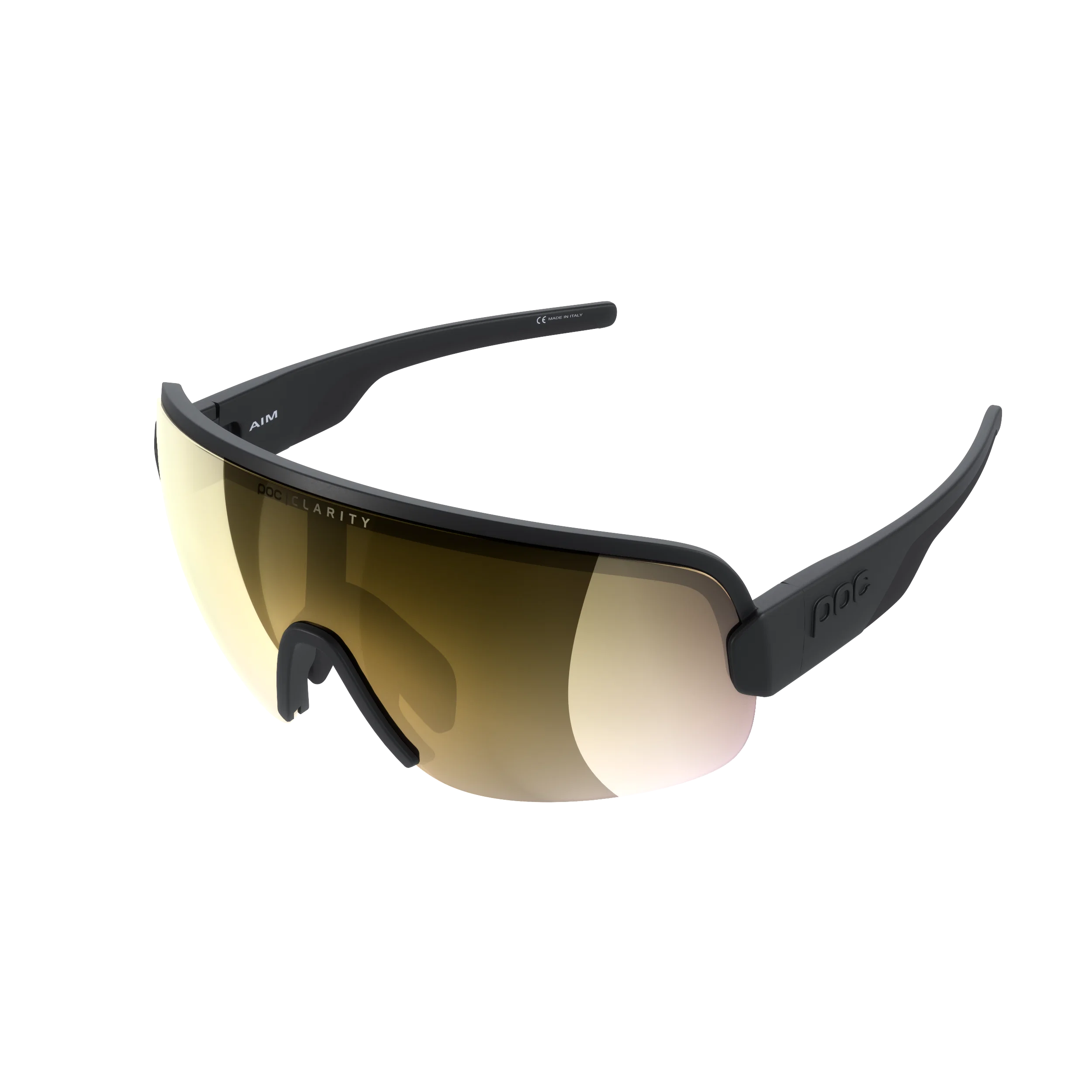 Okulary POC AIM Black Clarity Road Partly Sunny Gold Lens