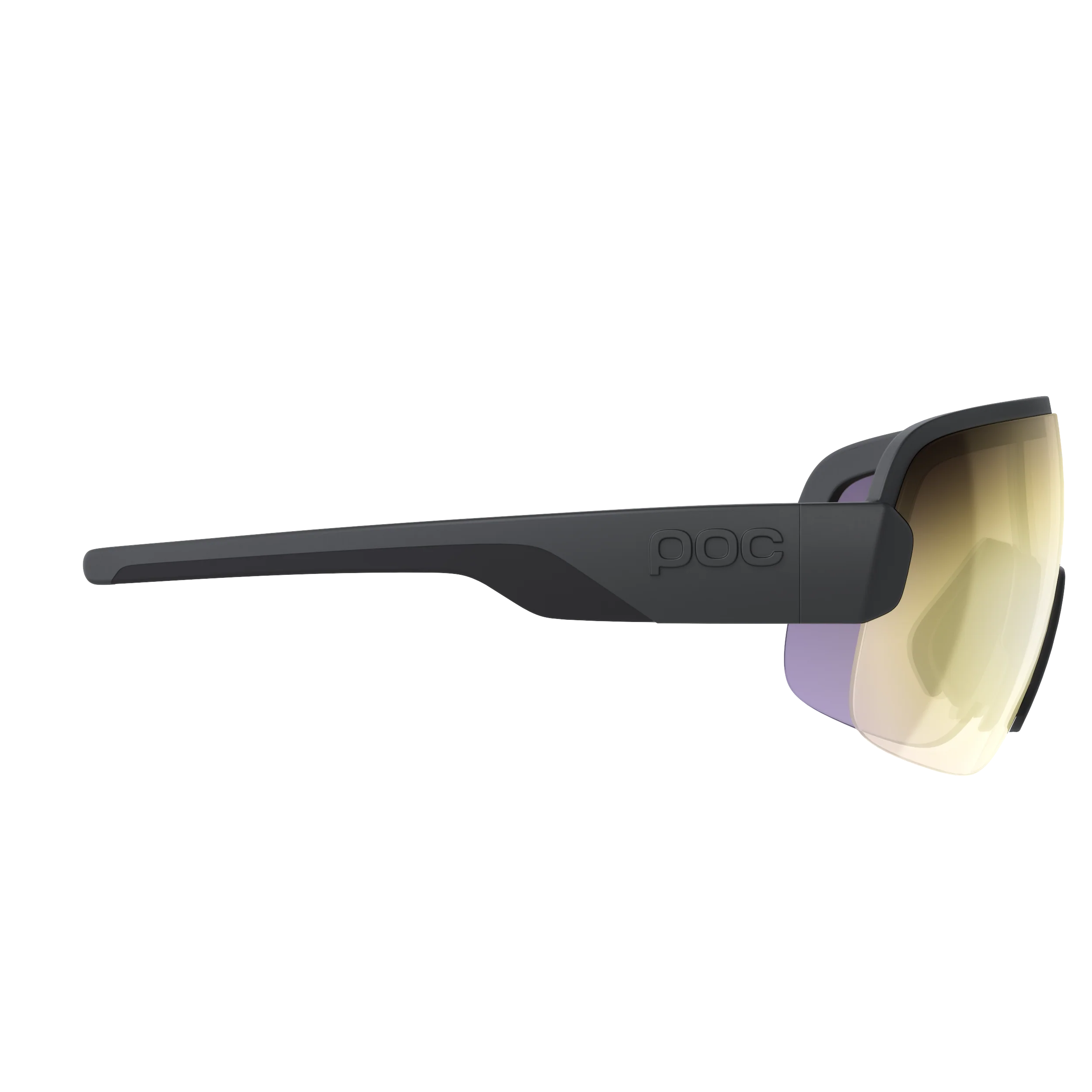 Okulary POC AIM Black Clarity Road Partly Sunny Gold Lens - Image 3