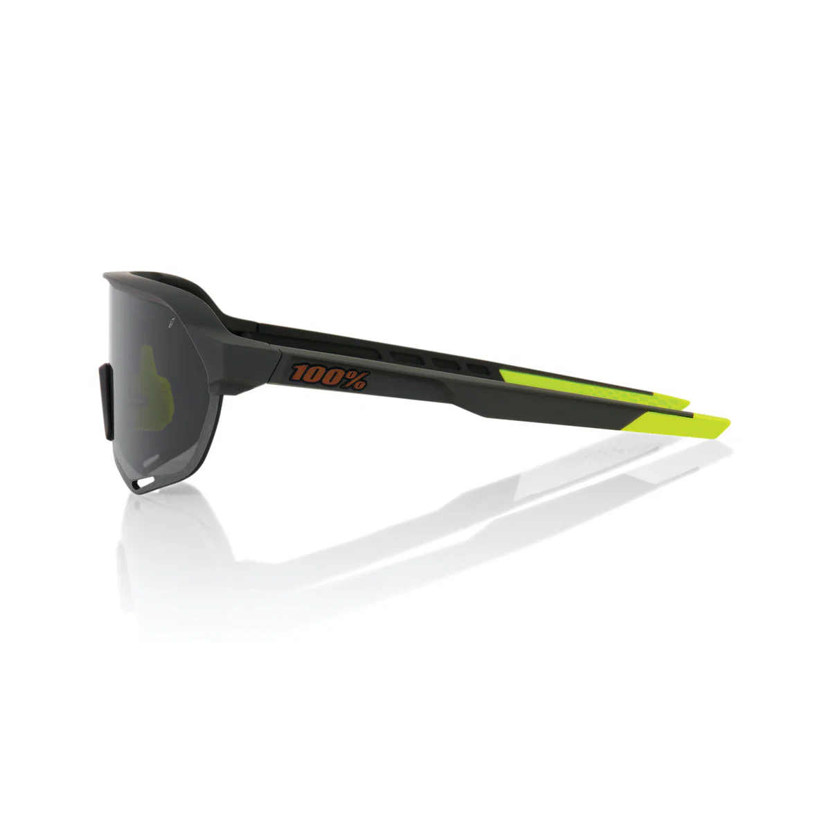 Okulary przeciwsłoneczne 100% S2 Soft Tact Black/Grey Smoke Lens - Image 3
