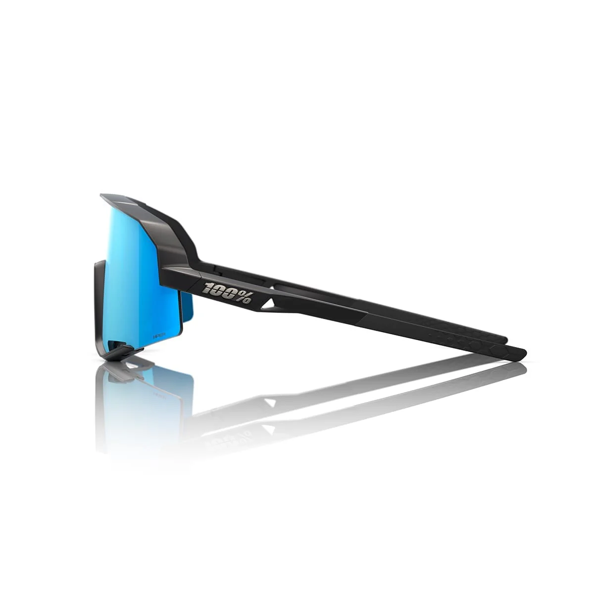 Okulary przeciwsłoneczne 100% SLENDALE Black Matt Hipper Mirror Blue - Image 3