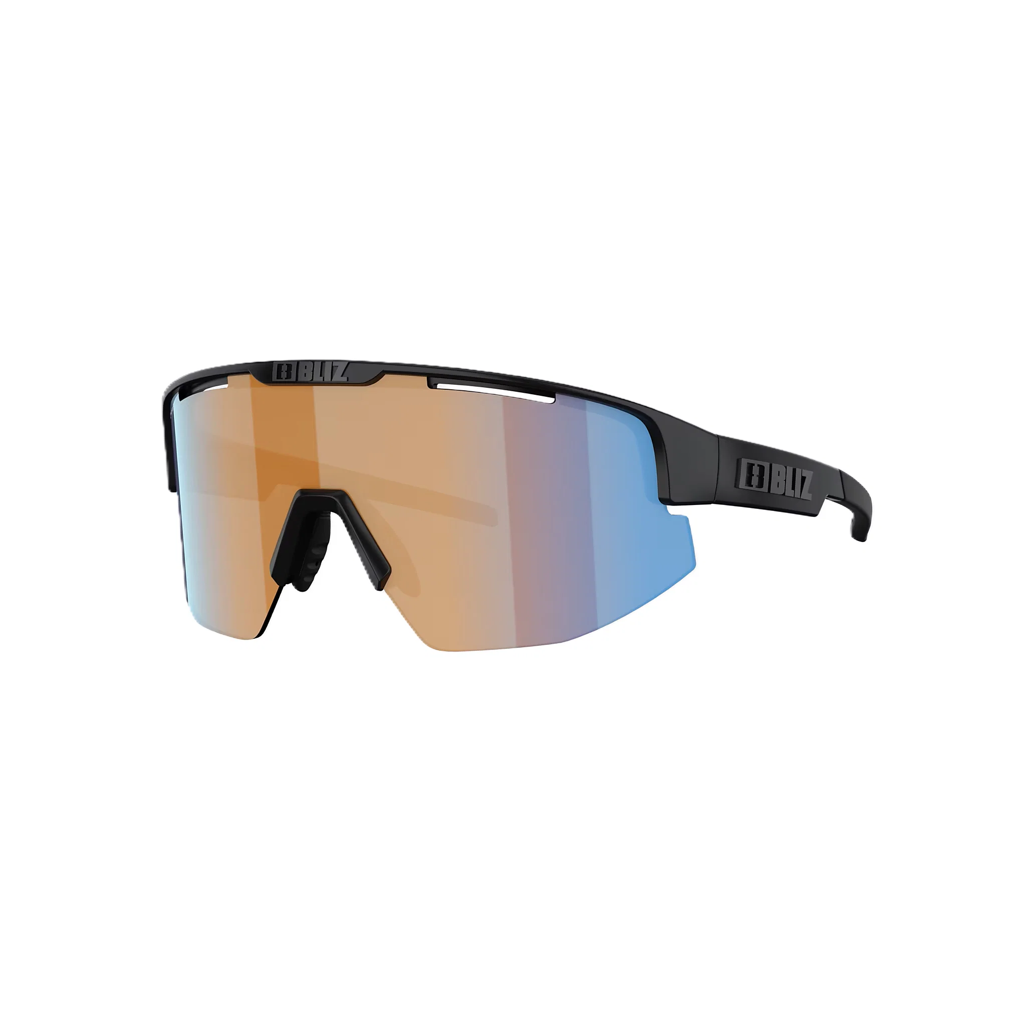 Okulary BLIZ MATRIX Matt Black Coral/Orange Iridium Blue Lens