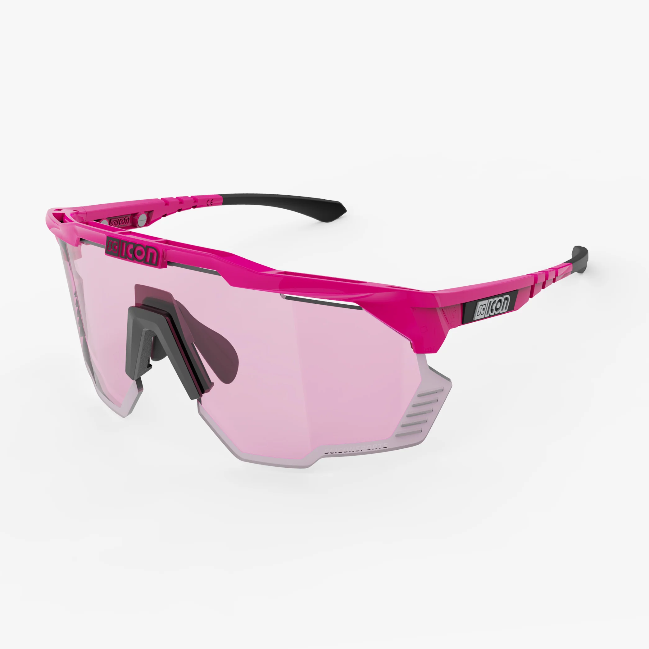 Okulary przeciwsłoneczne SCICON AEROSHADE KUNKEN Fluo Pink Multimirror Blue - Image 3