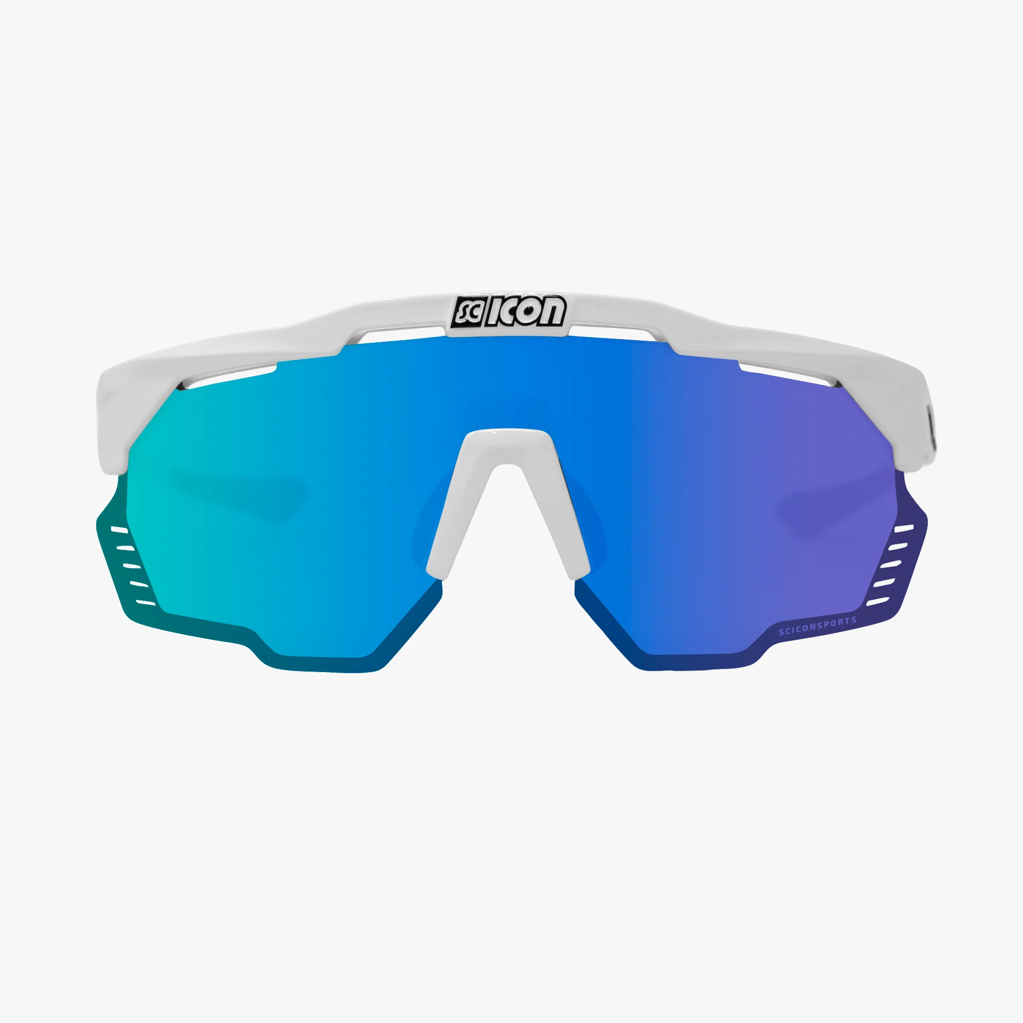 Okulary przeciwsłoneczne SCICON AEROSHADE KUNKEN White Multimirror Blue - Image 2