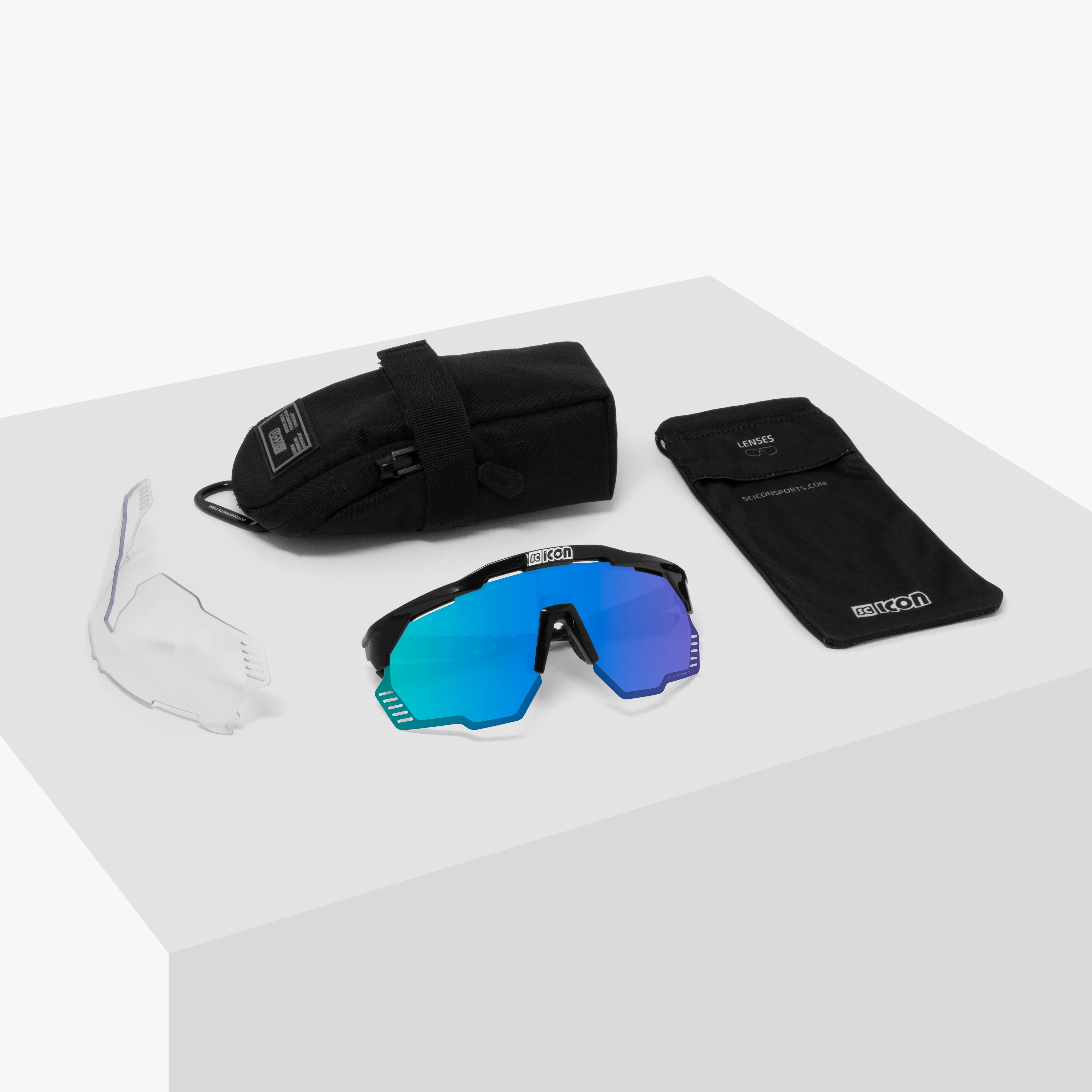 Okulary przeciwsłoneczne SCICON AEROSHADE KUNKEN White Multimirror Blue - Image 6