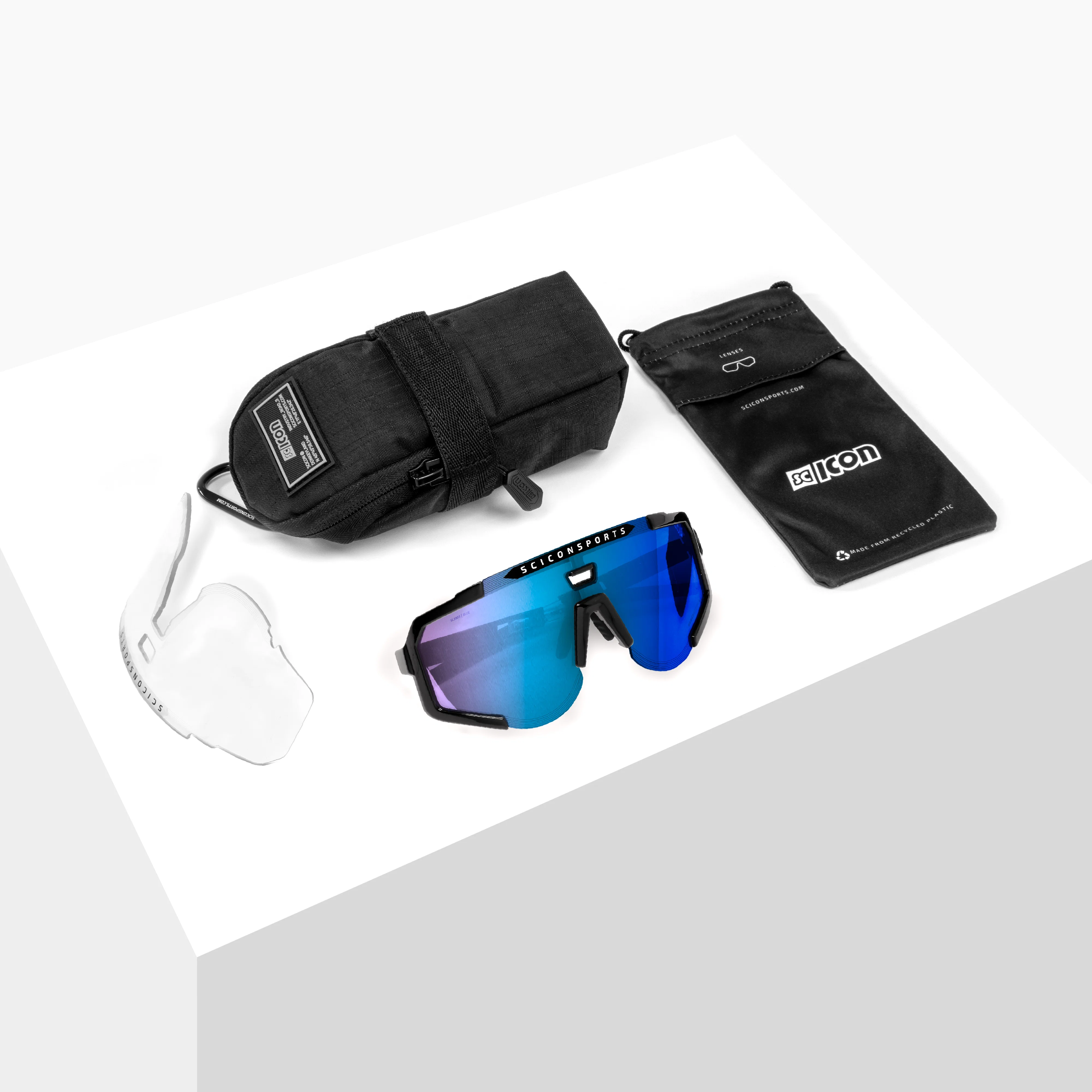 Okulary SCICON AEROSCOPE Black Multimirror Blue - Image 3