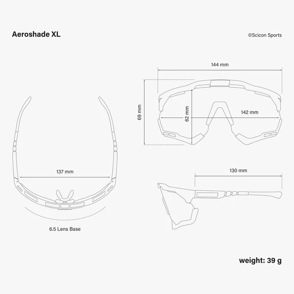 Okulary SCICON AEROSHADE XL Black Iridium Blue - Image 6