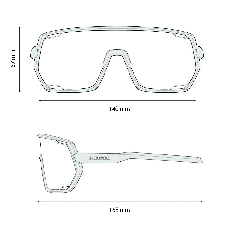 Okulary szosowe SHIMANO TECHNIUM M CE-TCNM2 Matt White Ridescape - Image 7