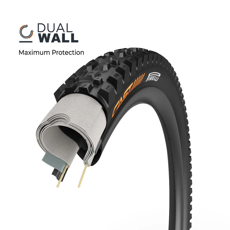 CAST PIRELLI PROTAGONIST 29x2.40 DualWall Smart Evo DH Opona przystosowana do zastosowania bezdętkowego - Image 6