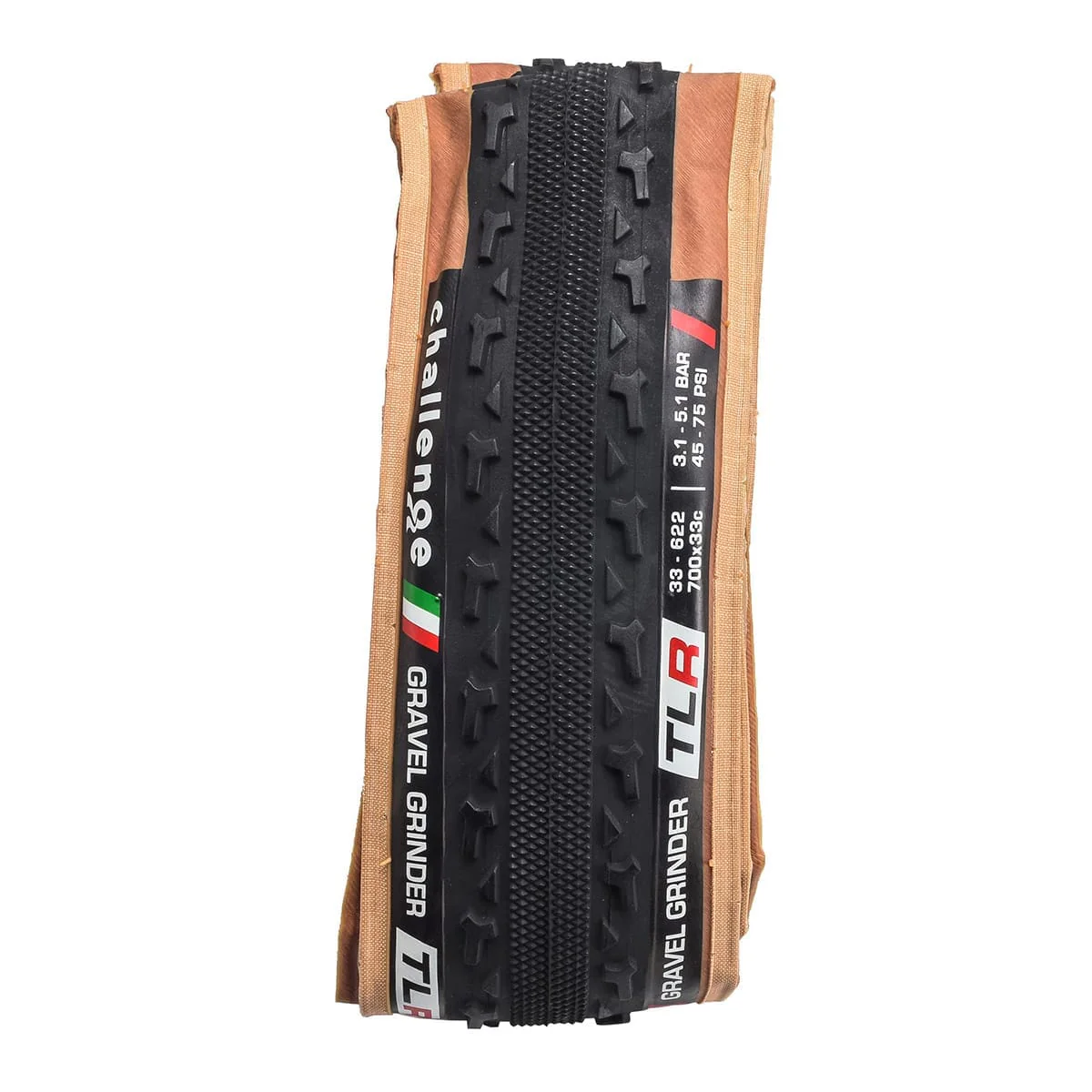 Opona CHALLENGE GRAVEL GRINDER 700x33c Tubeless Ready Beige - Image 3