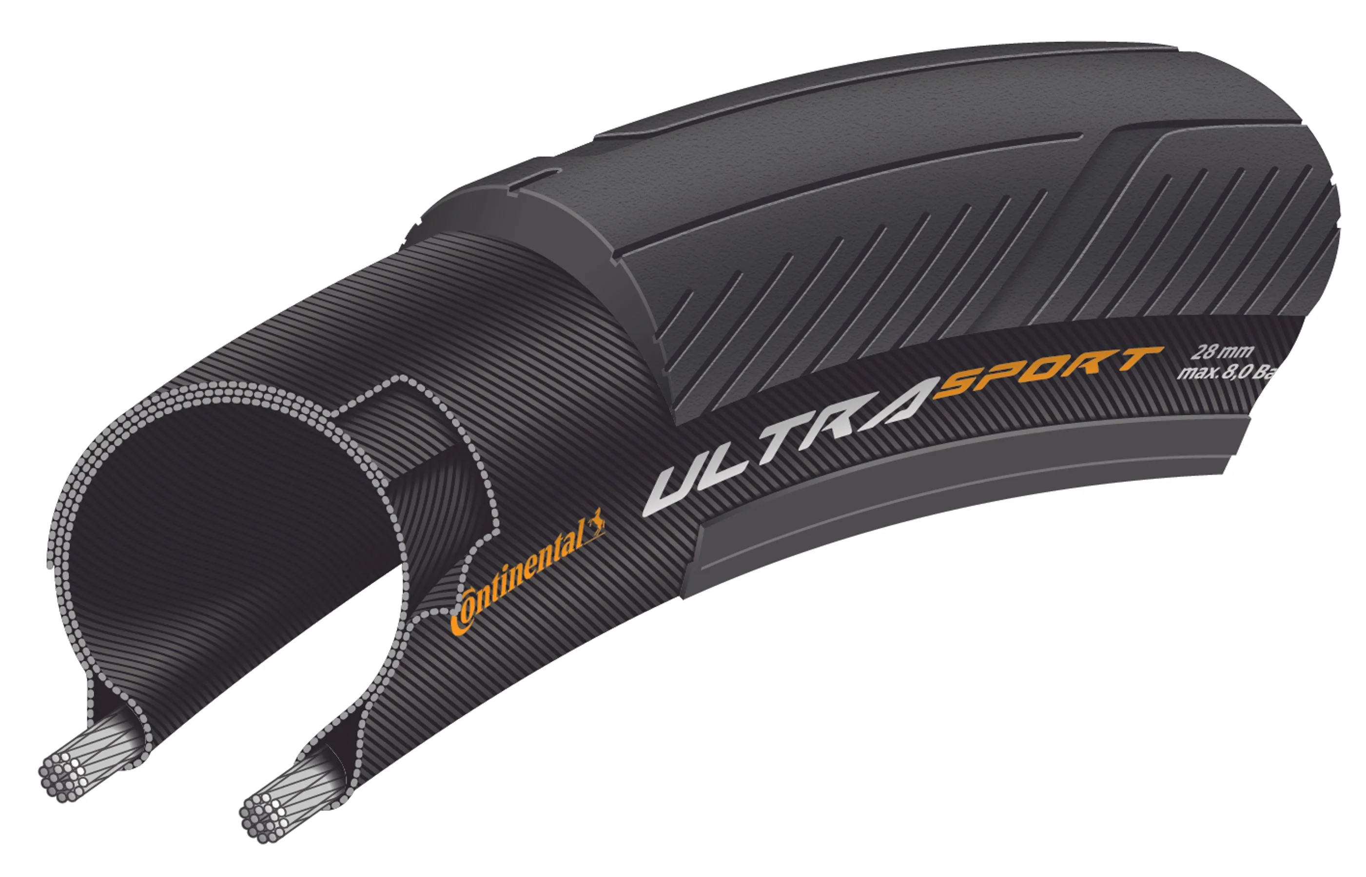 Opona CONTINENTAL ULTRA SPORT III 700c TubeType Black - Image 4