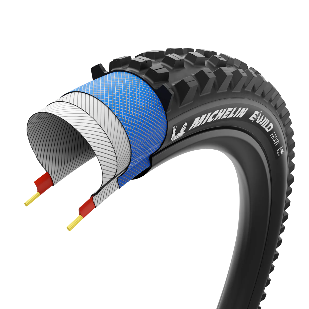 Opona MICHELIN E-WILD FRONT Performance Line 27.5x2.60 Tubeless Ready miękka, czarna - Image 4