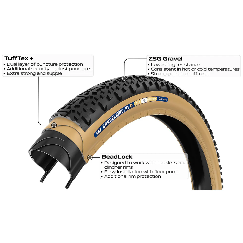 Opona PANARACER GRAVELKING X1+ TLR 700x35c Tubeless Ready Brown - Image 3