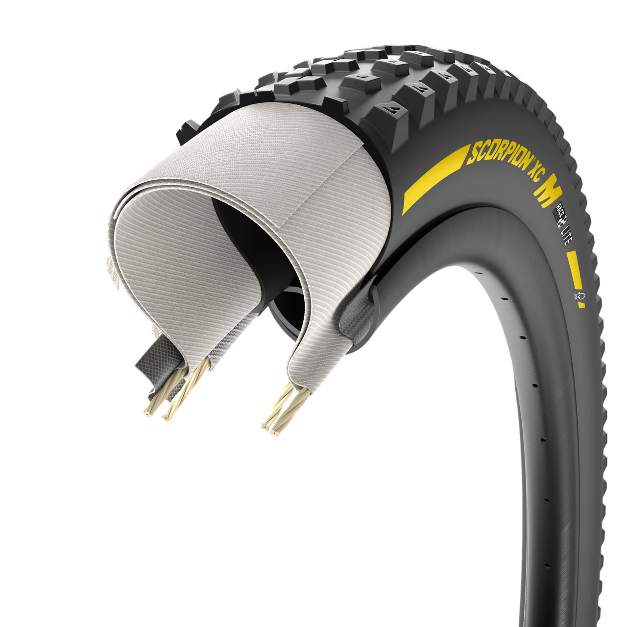 Opona PIRELLI SCORPION RACE XC M Lite 29x2.40 Tubeless Ready Soft Black/Yellow Team Edition - Image 4