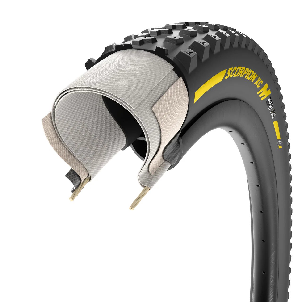 Opona PIRELLI SCORPION RACE XC M ProWall 29x2.40 Tubeless Ready Soft Black/Yellow Team Edition - Image 4
