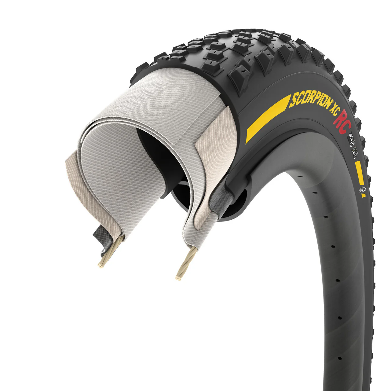Opona PIRELLI SCORPION RACE XC RC ProWall 29x2.40 Tubeless Ready Soft Black/Yellow Team Edition - Image 4