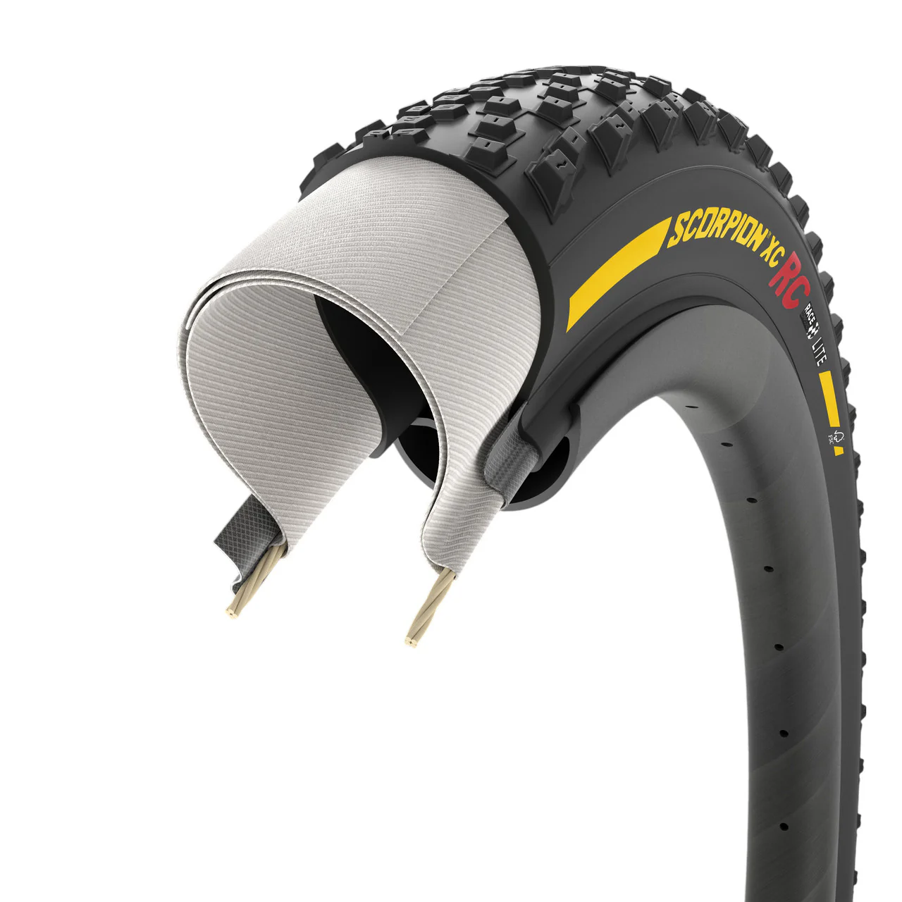 Opona PIRELLI SCORPION RACE XC RC Lite 29x2.40 Tubeless Ready Soft Black/Yellow Team Edition - Image 4