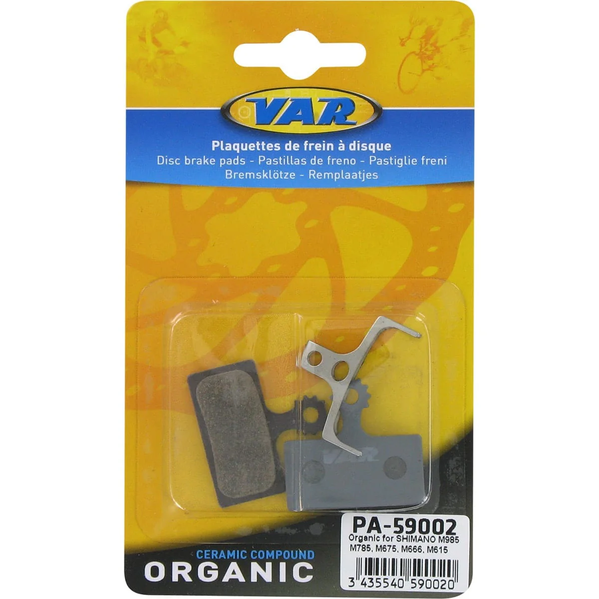 Organiczne klocki hamulcowe VAR Shimano M985 / M785 / M675 / M666 / M615 - Image 2