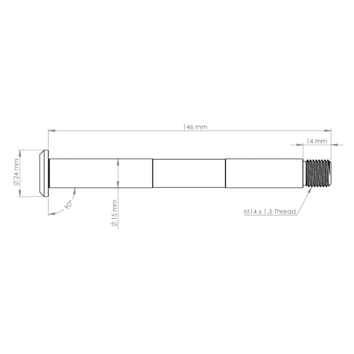 Oś koła BURGTEC do widelców FOX 15x100 mm Przód 2021 Czarny - Image 2