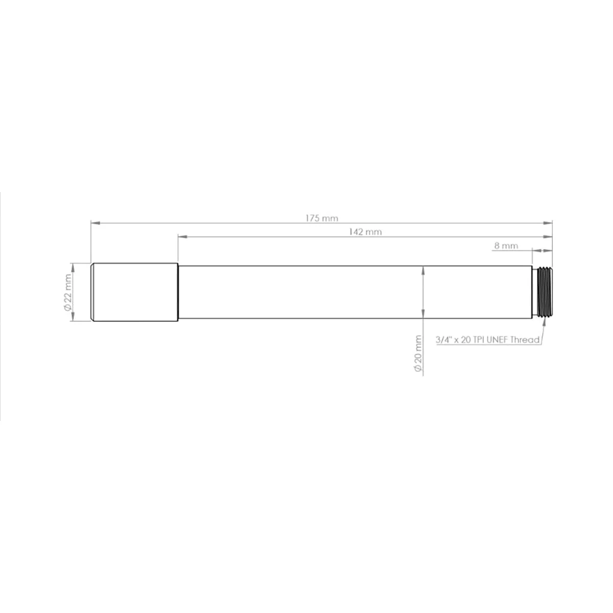 Oś przedniego koła BURGTEC do widelca FOX 40 20x110mm czarna - Image 3