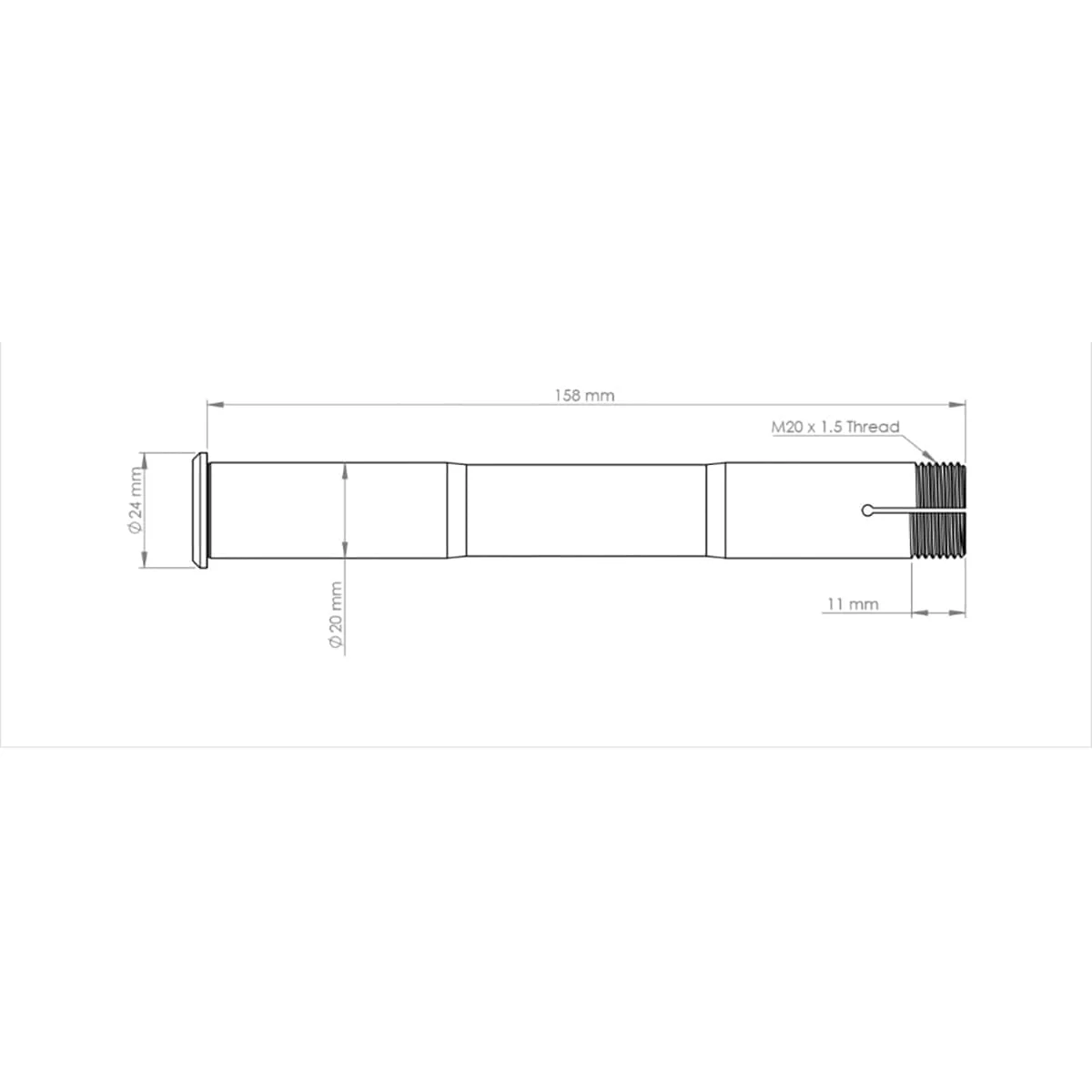 Oś przedniego koła BURGTEC do widelca Rockshox Boxxer 20x110mm czarna - Image 2