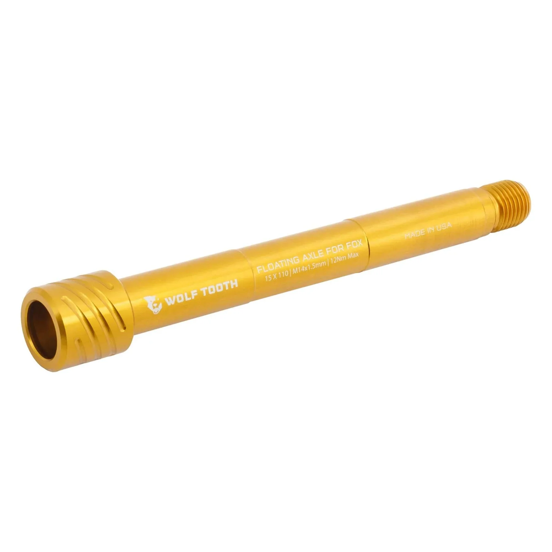 Oś przedniego koła WOLF TOOTH do widelców FOX 36/38 15x110 mm Boost Gold