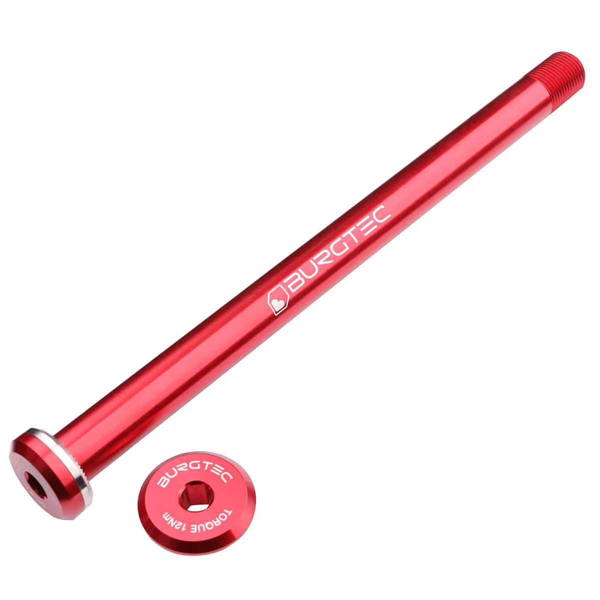 Oś tylnego koła BURGTEC 168,5 mm do ram Santa Cruz czerwona
