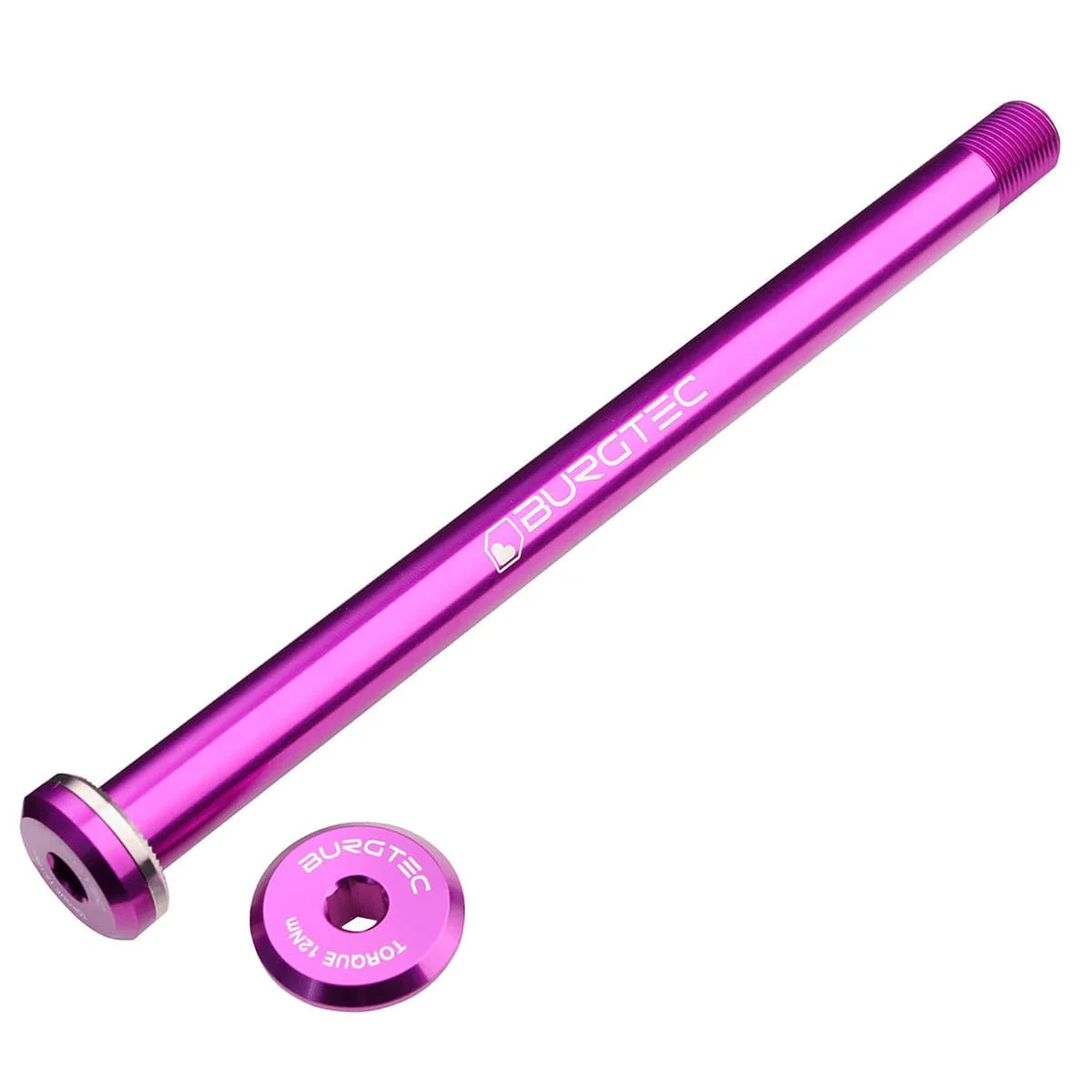 Oś tylnego koła BURGTEC 168,5 mm do ram Santa Cruz fioletowa