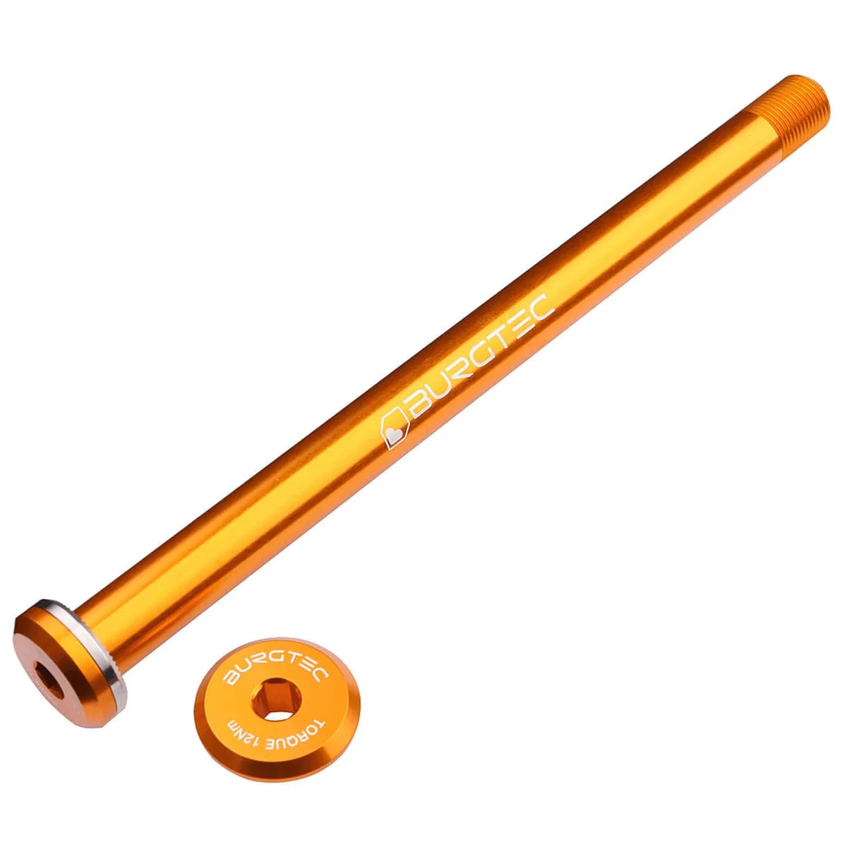 Oś tylnego koła BURGTEC 168,5 mm do ram Santa Cruz Orange