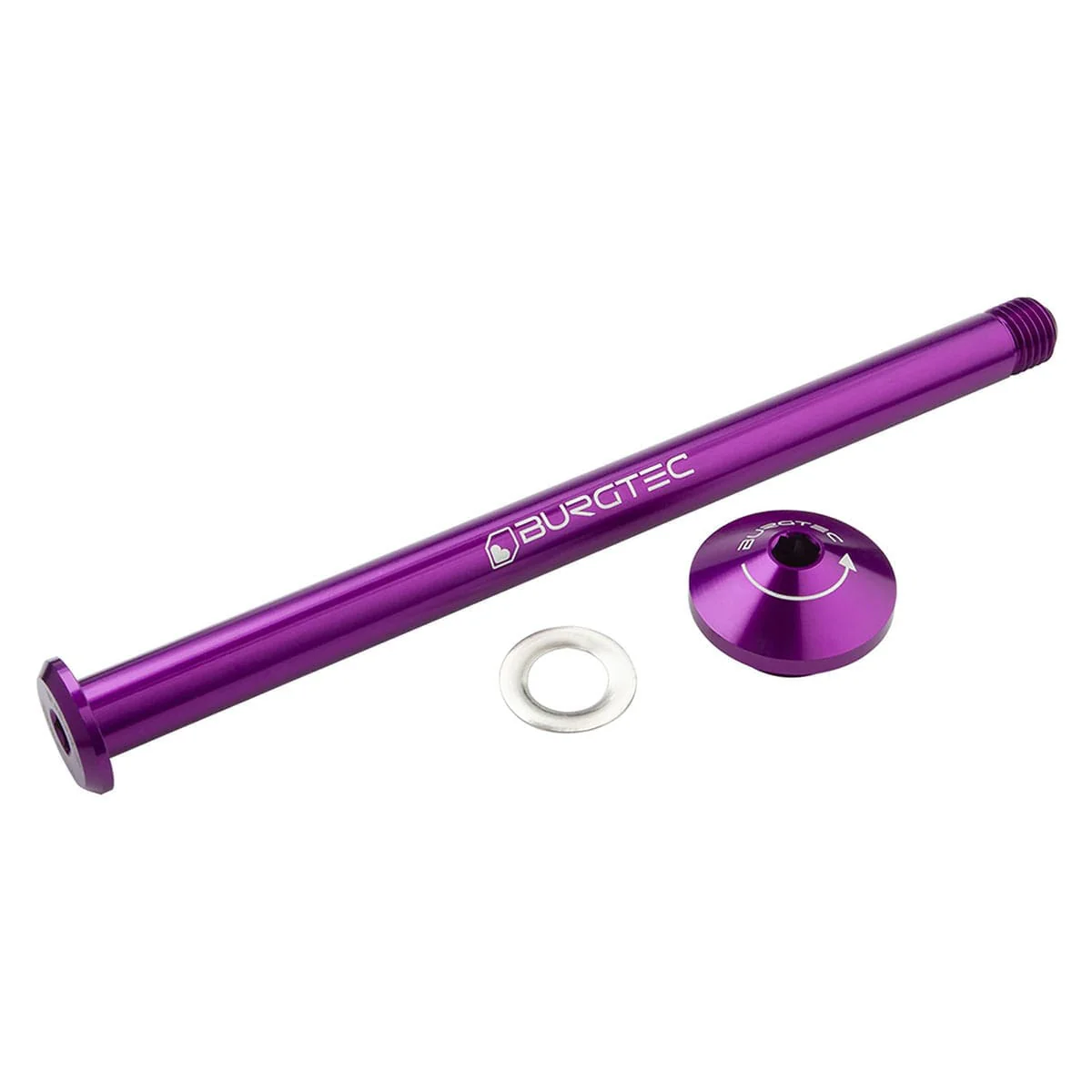 Oś tylnego koła BURGTEC 171 mm do ramy Yeti fioletowa