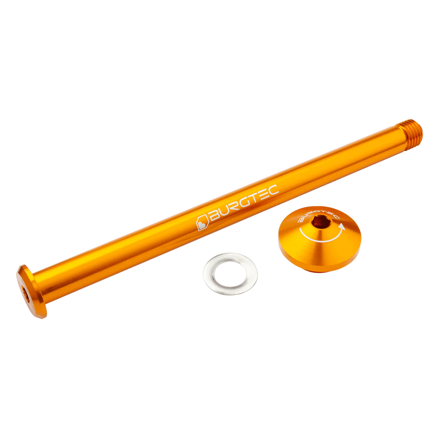 Oś tylnego koła BURGTEC 171 mm do ramy Yeti Orange