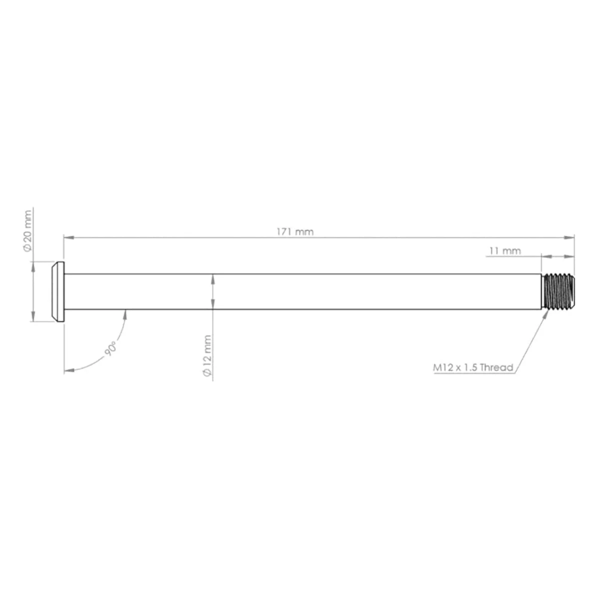 Oś tylnego koła BURGTEC 171 mm do ramy Yeti różowa - Image 2