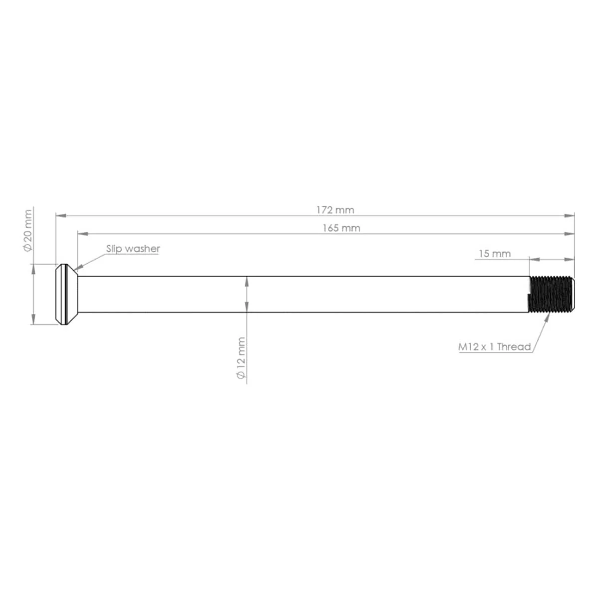 Oś tylnego koła BURGTEC 172 mm do ram Specialized pomarańczowa - Image 2