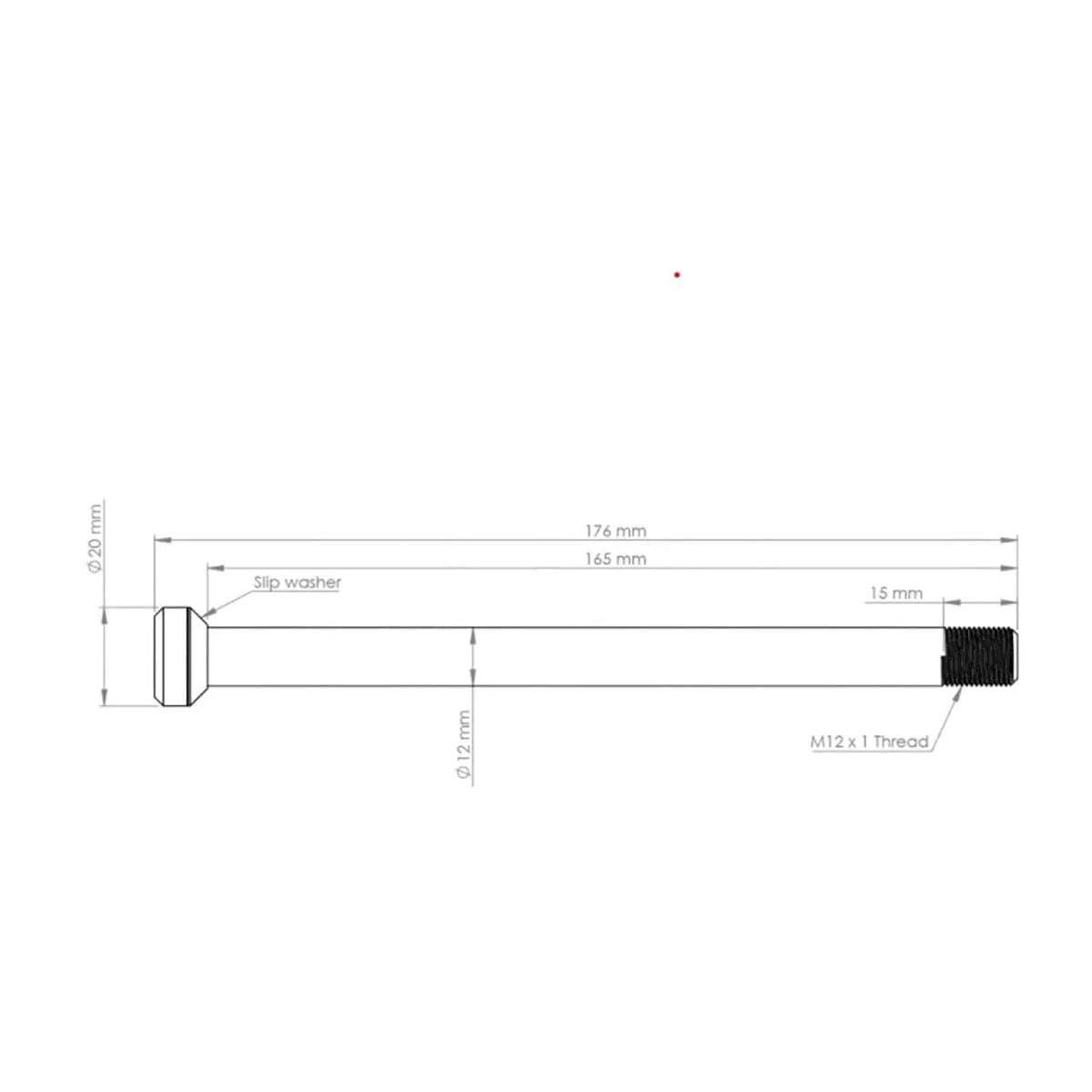Oś tylnego koła BURGTEC 175,5 mm do ram Specialized czerwona - Image 2