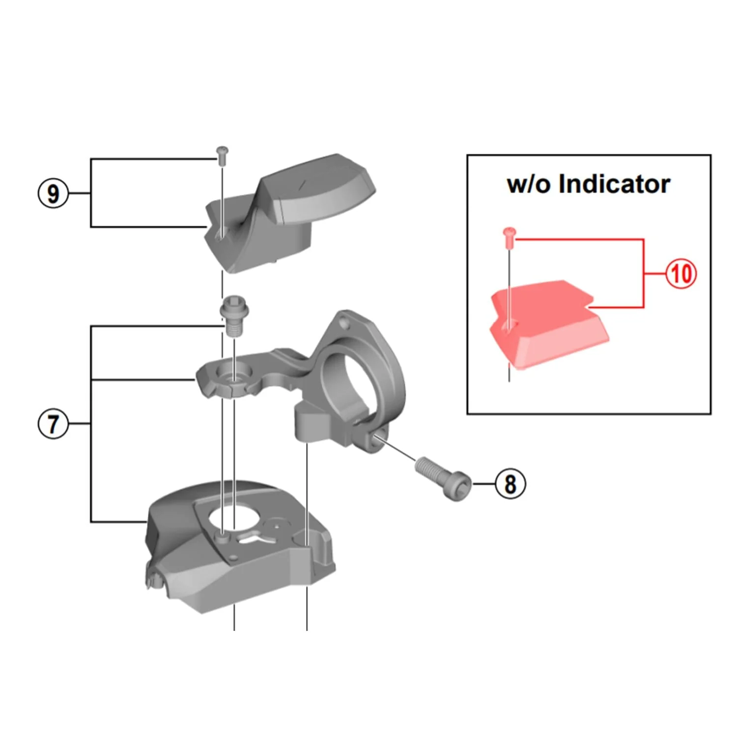 Osłona wskaźnika zmiany biegów SHIMANO SLX M7000 Straight