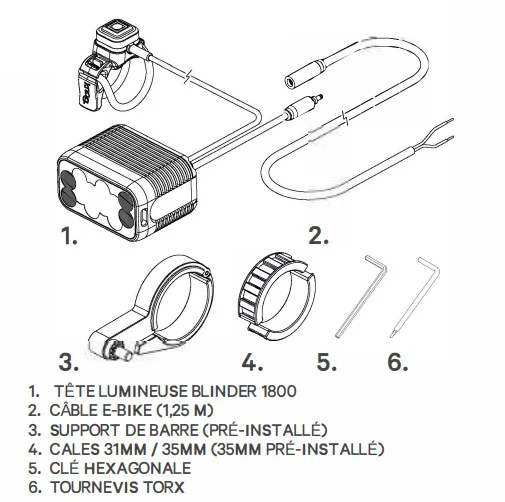 Oświetlenie przednie KNOG BLINDER E 1800 - Image 6