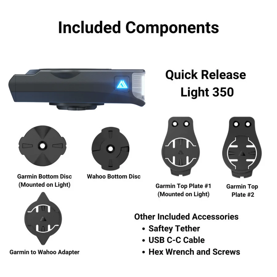 Oświetlenie przednie KOM CYCLING QUICK RELEASE LIGHT 350 - Image 9