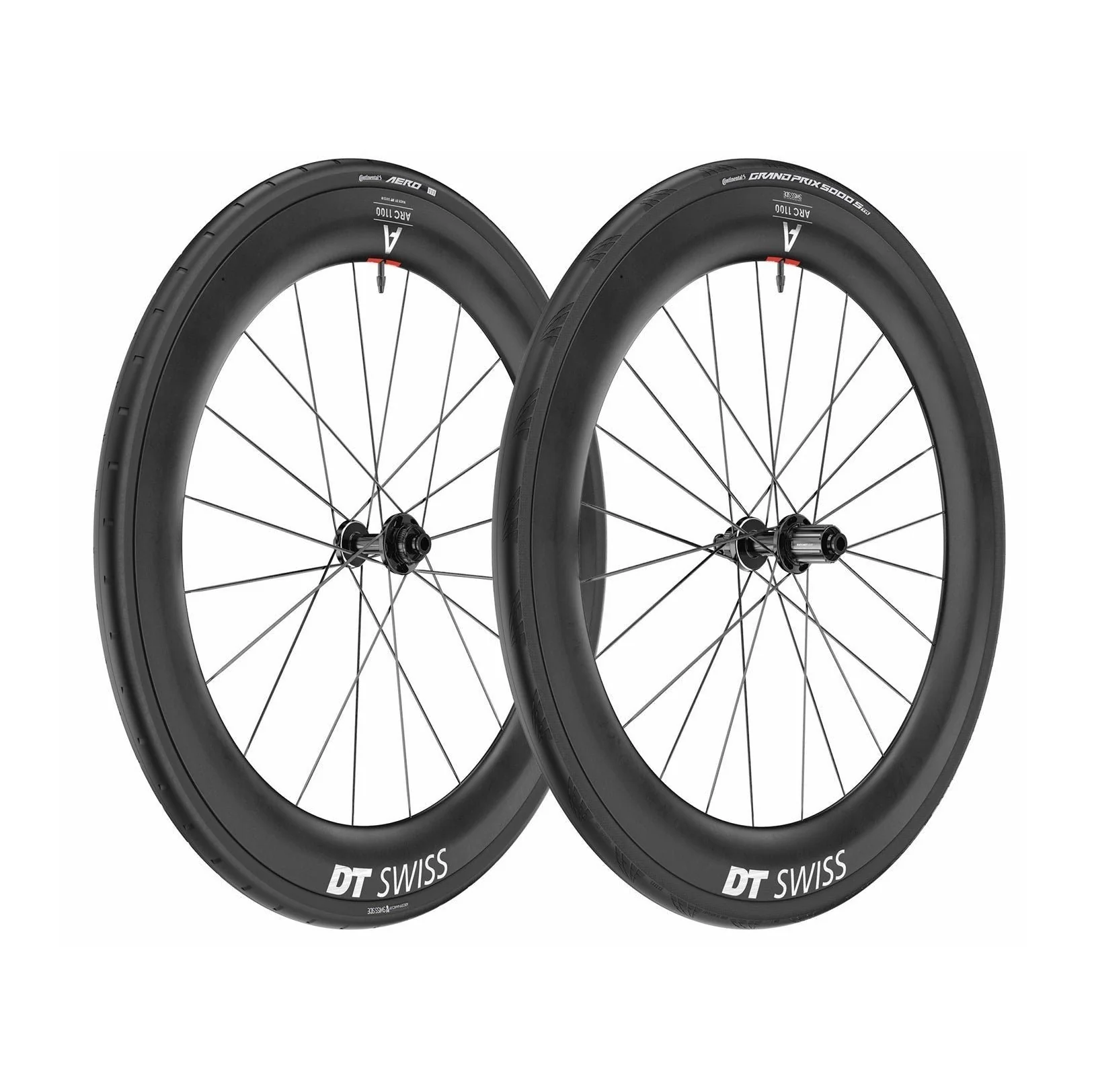 Para kół DT SWISS ARC 1100 DICUT WTS 55 przystosowanych do jazdy bezdętkowej (centralna blokada)